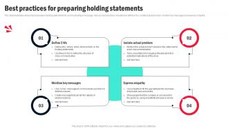 Best Practices For Preparing Holding Statements Organizational Crisis Management For Preventing