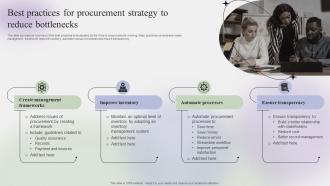 Best Practices For Procurement Strategy To Reduce Steps To Create Effective Strategy SS V