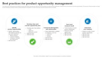 Best Practices For Product Opportunity Management