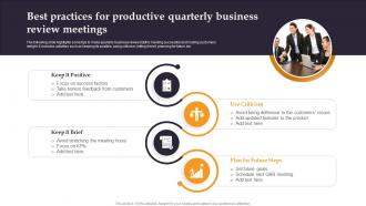 Best Practices For Productive Quarterly Business Review Meetings