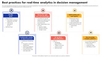 Best Practices For Real Time Analytics In Decision Management
