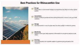 Best Practices For Rhinacanthin Use PPT Example ST AI SS