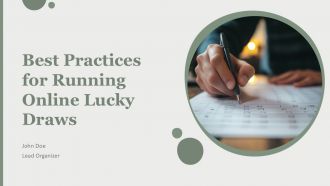 Best Practices For Running Online Lucky Draws PPT PowerPoint AT