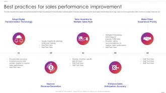 Best Practices For Sales Performance Improvement