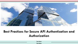 Best Practices For Secure API Authentication And Authorization PPT Summary AT