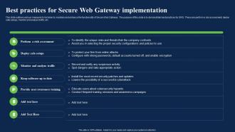 Best Practices For Secure Web Gateway Implementation Network Security Using Secure Web Gateway