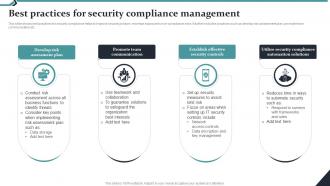 Best Practices For Security Compliance Management