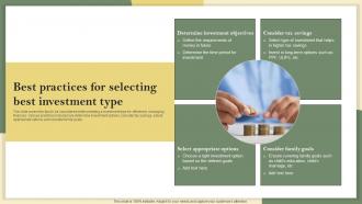 Best Practices For Selecting Best Investment Type