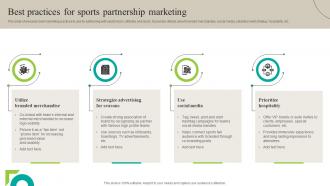 Best Practices For Sports Partnership Increasing Brand Outreach Marketing Campaigns MKT SS V