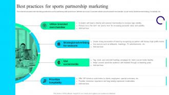 Best Practices For Sports Partnership Marketing Offline And Digital Promotion MKT SS V