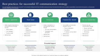 Best Practices For Successful It Communication Strategy