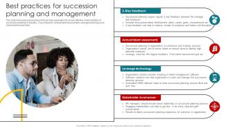 Best Practices For Succession Planning And Management Talent Management And Succession