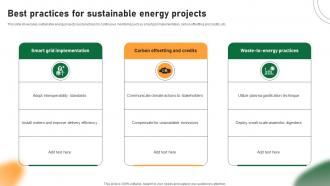 Best Practices For Sustainable Energy Projects