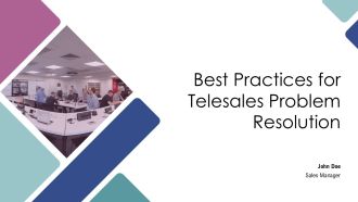 Best Practices For Telesales Problem Resolution PPT Outline AT