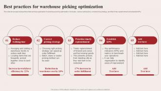 Best Practices For Warehouse Picking Optimization Warehouse Optimization Strategies