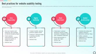 Best Practices For Website Usability Build E Commerce Website To Increase Customer