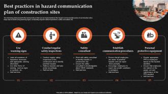 Best Practices In Hazard Communication Plan Of Construction Sites