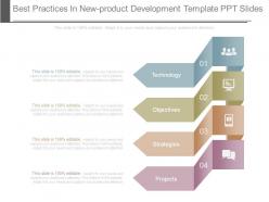 Best practices in new product development template ppt slides