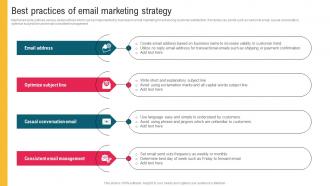 Best Practices Of Email Marketing Strategy Complete Guide To Implement Email