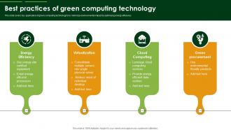 Best Practices Of Green Computing Technology