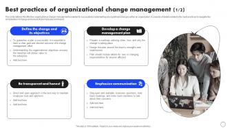 Best Practices Of Organizational Change Implementing Operational Change CM SS