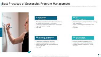 Best Practices Of Successful Program Management