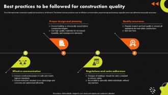 Best Practices To Be Followed For Construction Quality