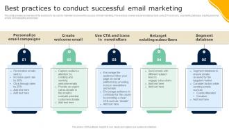 Best Practices To Conduct Successful Email Guide To Effective Nonprofit Marketing MKT SS V