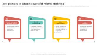 Best Practices To Conduct Successful Referral Marketing Ppt Powerpoint Presentation Icon Outline