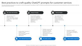 Best Practices To Craft Quality ChatGPT Prompts For Customer Strategies For Using ChatGPT SS V