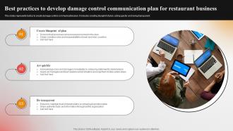 Best Practices To Develop Damage Control Communication Plan For Restaurant Business