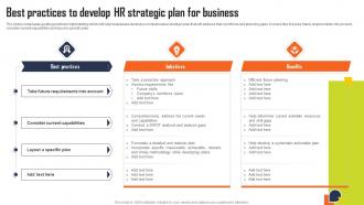 Best Practices To Develop HR Strategic Plan For Business