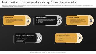 Best Practices To Develop Sales Strategy For Service Industries