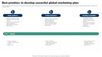 Best Practices To Develop Successful Global Marketing Plan