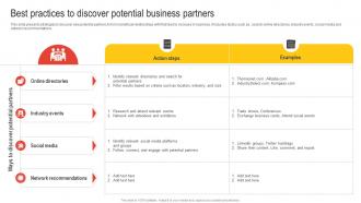 Best Practices To Discover Potential Business Partners Nurturing Relationships