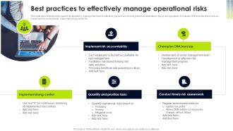 Best Practices To Effectively Manage Operational Risk Management Strategic