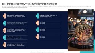 Best Practices To Effectively Use Hybrid Blockchain Platforms Comprehensive Evaluation BCT SS