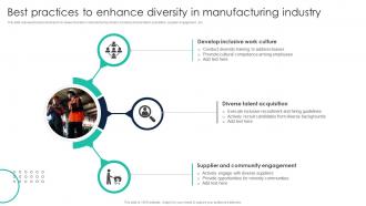 Best Practices To Enhance Diversity In Manufacturing Industry