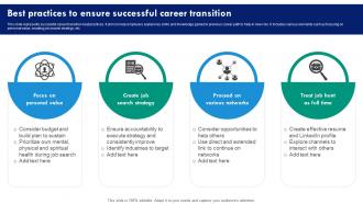 Best Practices To Ensure Successful Career Transition