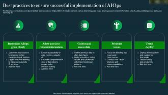 Best Practices To Ensure Successful T Operations Automation An AIOps AI SS V