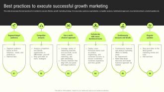 Best Practices To Execute Innovative Growth Marketing Techniques For Modern Businesses MKT SS