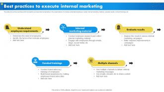 Best Practices To Execute Internal Marketing Internal Marketing To Promote Brand Advocacy MKT SS V