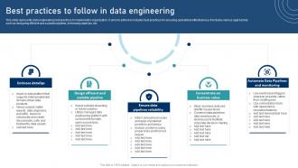 Best Practices To Follow In Data Engineering