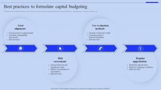 Best Practices To Formulate Capital Budgeting