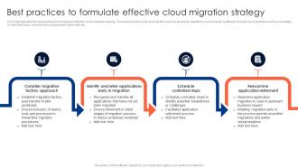 Best Practices To Formulate Effective Cloud Migration Strategy