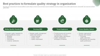 Best Practices To Formulate Implementing Effective Quality Improvement Strategies Strategy SS