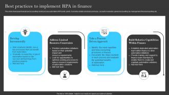 Best Practices To Implement RPA In Finance Building A Successful Financial Strategy