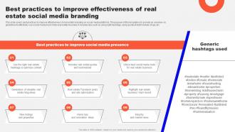 Best Practices To Improve Effectiveness Of Real Estate Guide To Real Estate Branding Strategy SS