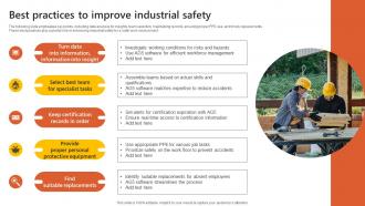 Best Practices To Improve Industrial Safety