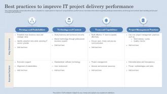 Best Practices To Improve It Project Delivery Performance